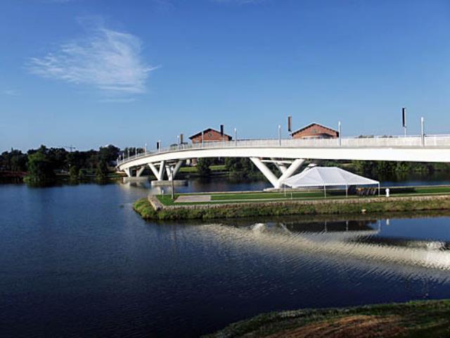 Bridge to Mclean Stadium