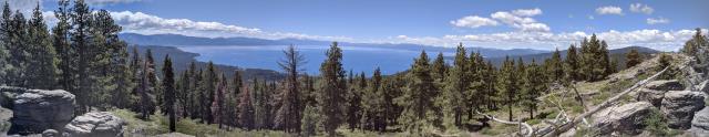 Panoramic view of Lake Tahoe