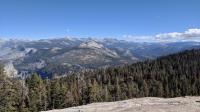 Looking off far into the distance to some of the high Sierras from Sentinel Dome.