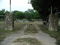 The main gate at the cemetery.