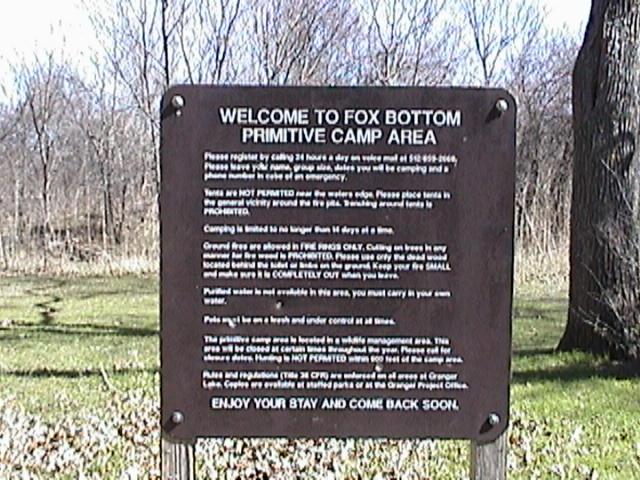 Fox Bottom Sign