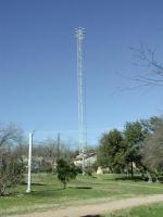 The tower at Eastside and Leland in south Austin lies on the Blunn Creek Greenbelt.