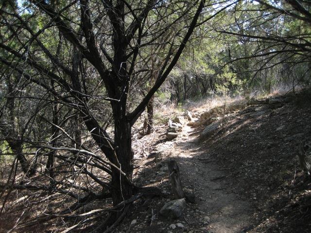 Trail, heading toward waterfall