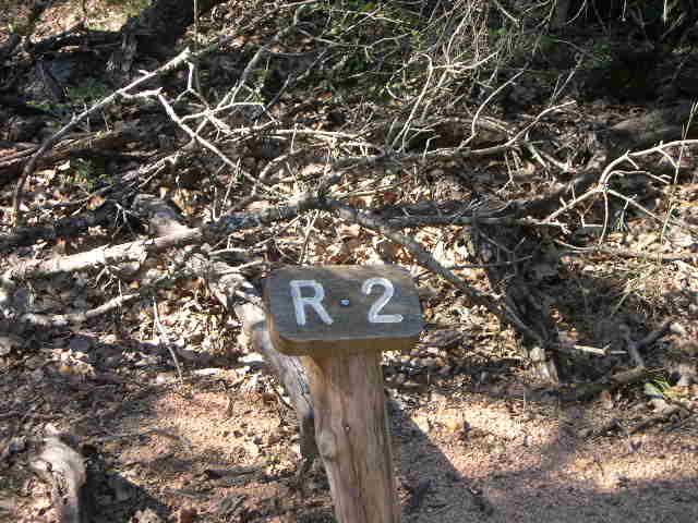 Distance Marker on Ridge Trail