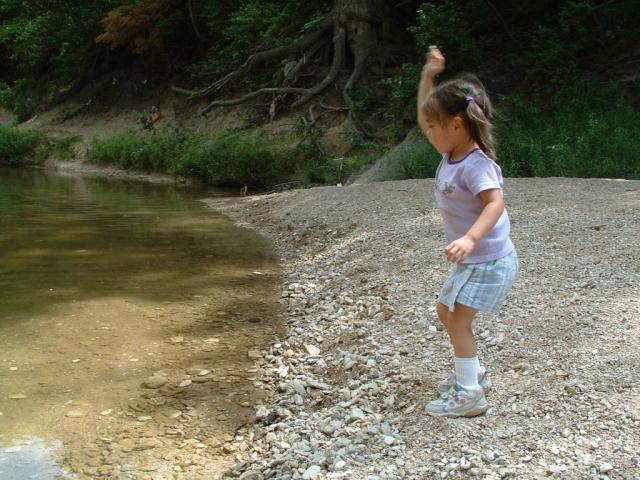 In the creekbed